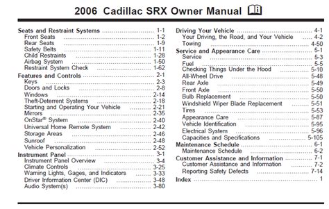 owners manual cadillac srx 2006 Kindle Editon