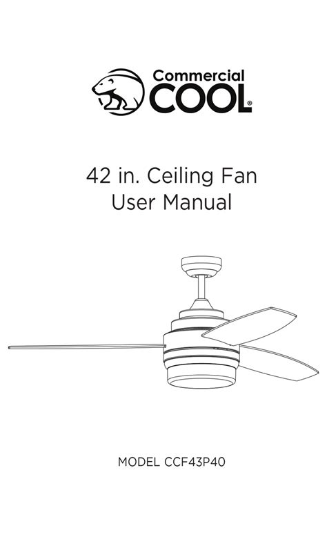 owners manual commercial cool PDF