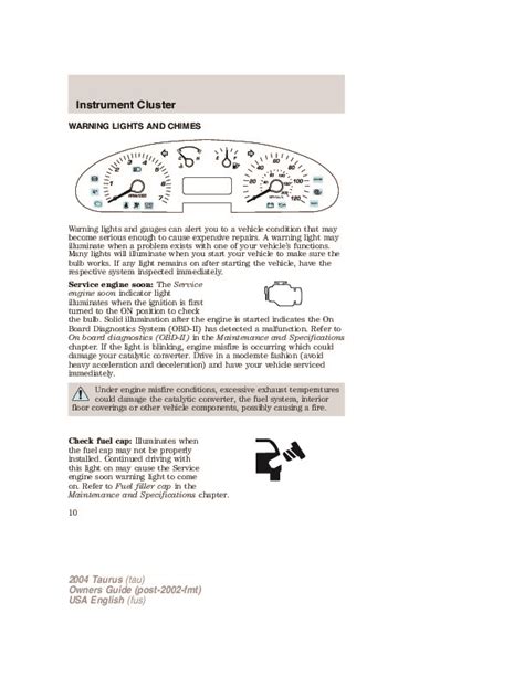 owners manual for 2004 ford taurus Doc