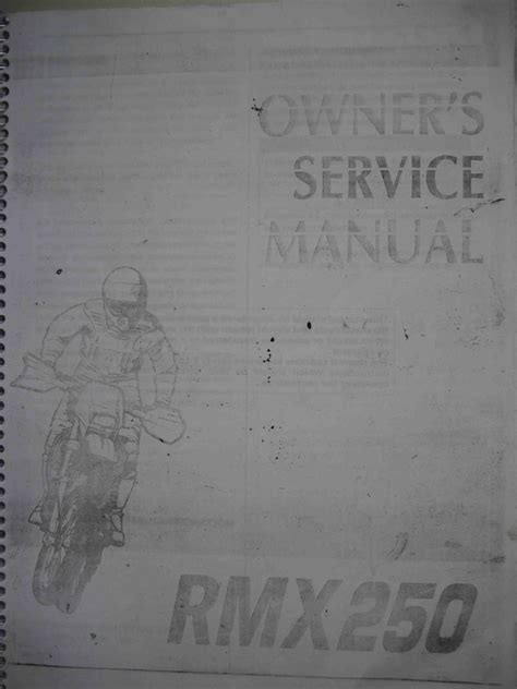 owners manual for 92 sizuki rmx 250 PDF