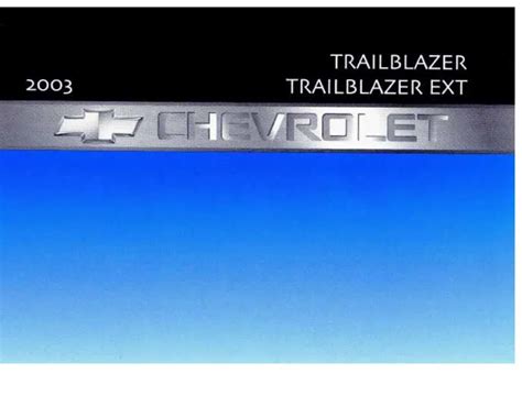 owners manual for a 2003 trailblazer Kindle Editon