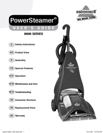 owners manual for bissell powersteamer Epub