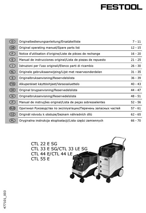 owners manual for festool 22e Doc