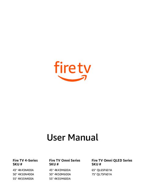 owners manual for fire tv Epub