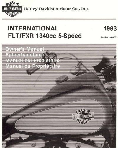 owners manual for harley fxr PDF