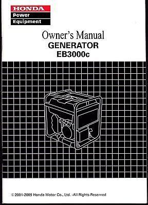 owners manual for honda eb3000c Epub