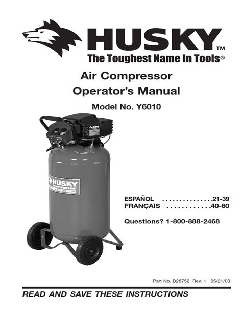 owners manual for husky air compressor Doc