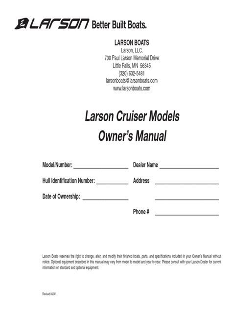 owners manual for larson 330 Epub