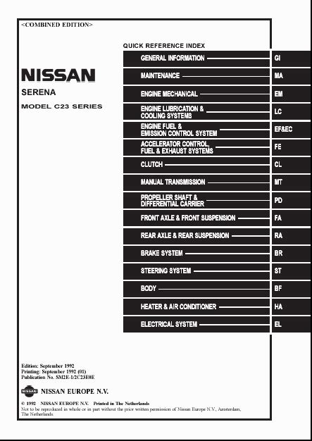 owners manual for nissan serena 2006 Kindle Editon