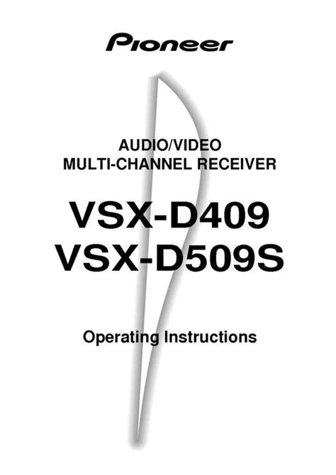 owners manual for pioneer vsx d409 reciever Reader