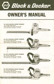 owners manual for the black and decker gh170 Doc