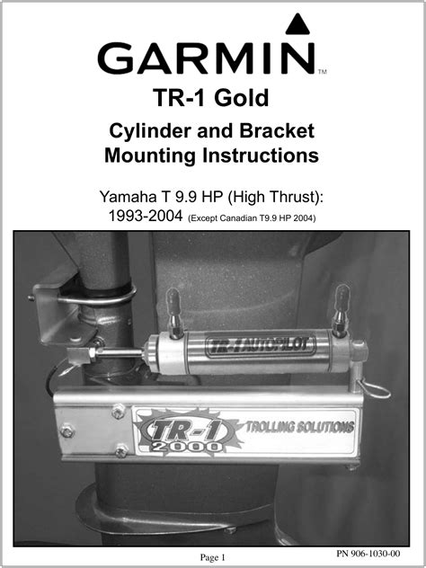 owners manual for the tr 1 gold Doc