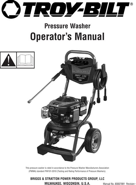 owners manual for troy bilt pressure washers Reader