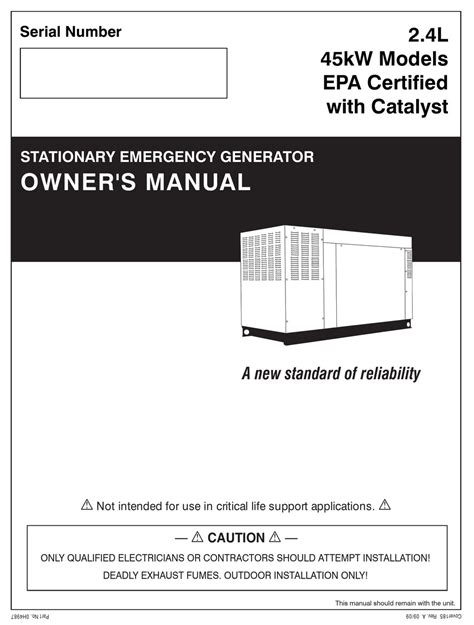 owners manual generac power systems Epub