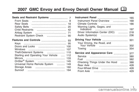 owners manual gmc envoy Kindle Editon