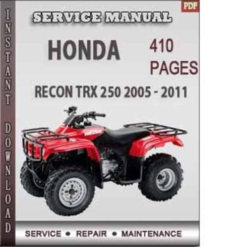 owners manual honda recon 2005 PDF