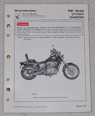 owners manual honda shadow 1100 Reader