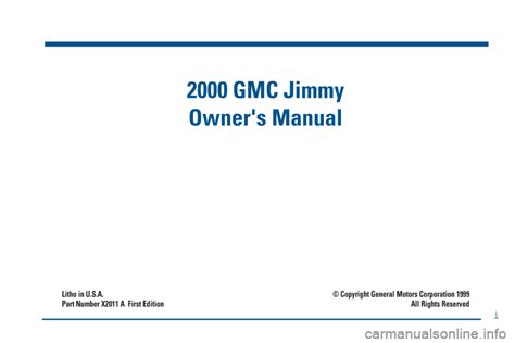 owners manual jimmy 2000 Doc