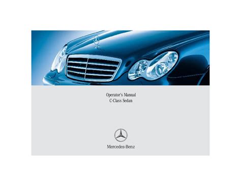 owners manual mercedes c55 PDF