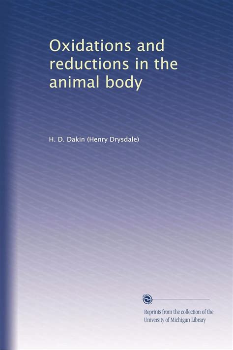 oxidations reductions animal body dakin PDF