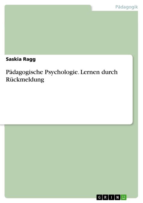 p dagogische psychologie lernen durch r ckmeldung PDF