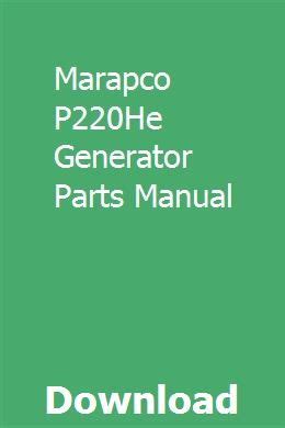 p220he marapco generator manual Reader