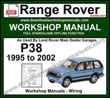 p38 range rover workshop manual PDF