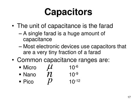 pF: The Tiny Unit of Capacitance