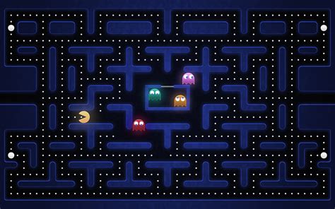 pac-man involves shooting while navigating a maze