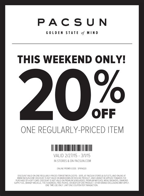 pacsun promo code