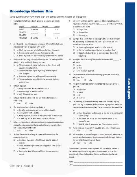 padi divemaster exam answer key Kindle Editon
