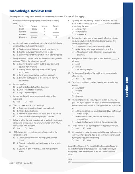 padi divemaster manual knowledge review answers PDF