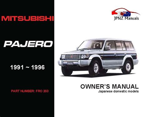 pajero 1994 owner manual pdf Reader