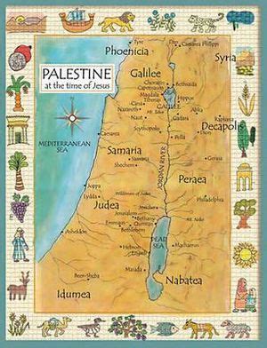 palestine in the time of jesus map laminated teaching poster Reader