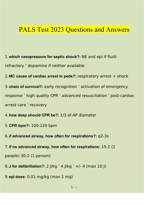 pals test questions answers Epub