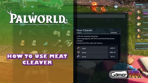 palworld how to use meat cleaver