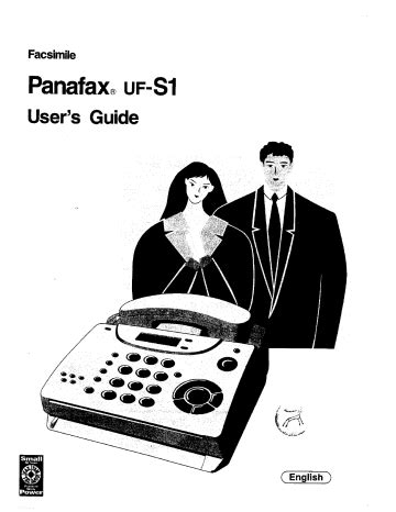 panafax uf s1 user manual Reader