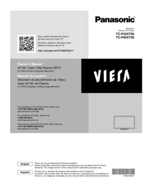 panasonic 42 plasma owners manual PDF