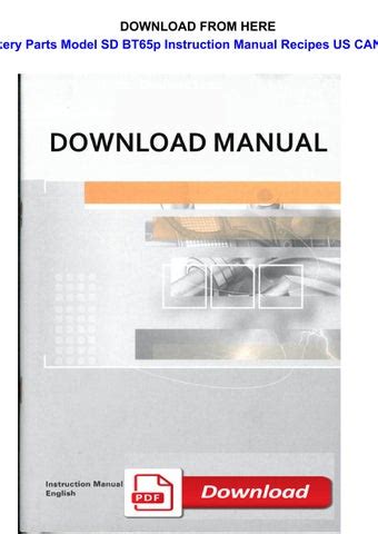 panasonic bread bakery manual sd bt65p Reader