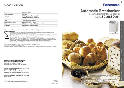 panasonic breadmaker sd 206 recipe book Doc