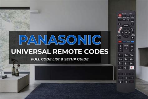 panasonic cinema vision remote codes Reader