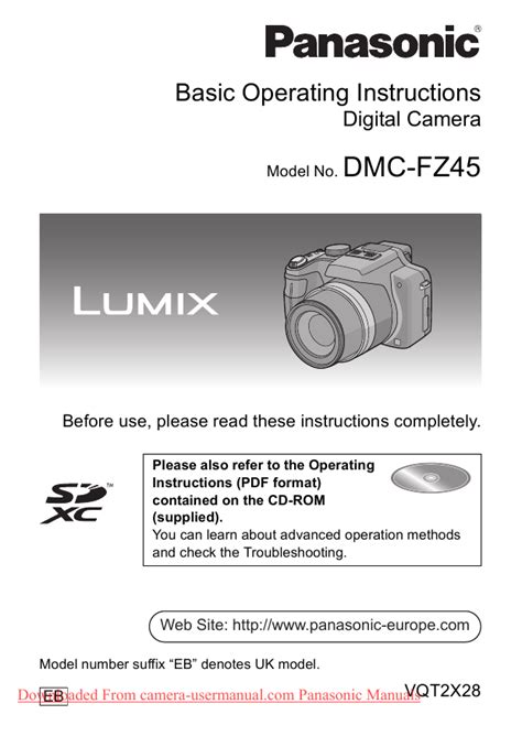 panasonic dmc fz45 user manual Kindle Editon