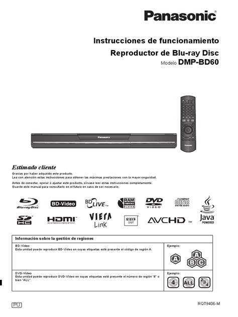 panasonic dmp bd60 manual pdf PDF