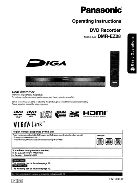 panasonic dmr ez28 manual Epub