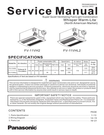 panasonic fv 11vhl2 manual Epub