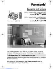 panasonic kx tg5439 user guide Kindle Editon