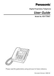 panasonic kxt7667 user guide PDF