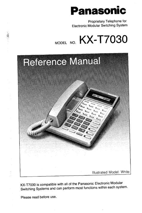 panasonic model kx t7030 manual PDF