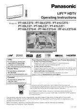 panasonic projection tv manual PDF