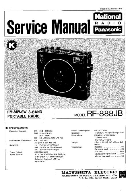 panasonic rf 888 user guide Kindle Editon